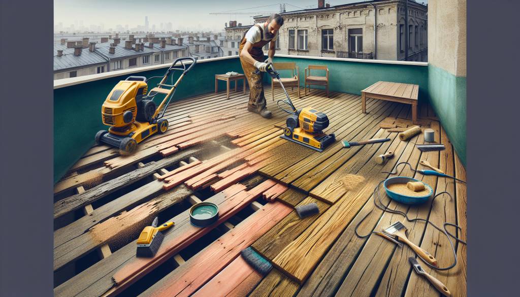 Comment rénover une terrasse en bois vieillissante